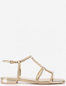 Sandały na obcasie Badura złote JOSEPHE-SL2286-2