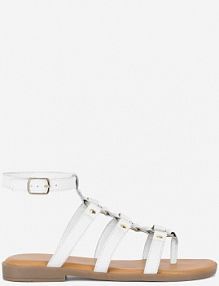 Sandały na obcasie Sergio Bardi białe WI16-D1034-01SB