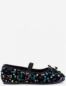 Baleriny Nelli Blu czarne dziecięce CM231116-99