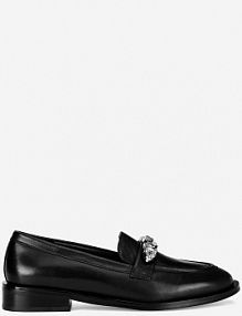 Mokasyny EVA MINGE czarne damskie WGA3289-1Z