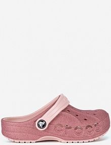 Klapki basenowe Crocs różowe dziecięce BAYA GLITTER CLOG KIDS 207015-6SR