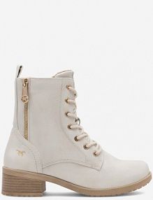 Trzewiki mustang białe damskie 1402-502