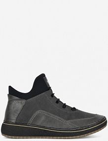 Botki na obcasie Rieker szare 50953-45