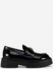 Mokasyny gino rossi czarne damskie GESME-3596-24