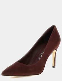 Czółenka Guess czerwone zamszowe   rippy