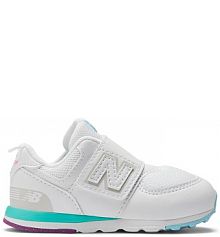 Buty na rzepy New Balance białe dziecięce niemowlęce NW574KIJ