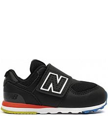 Buty na rzepy New Balance czarne dziecięce niemowlęce NW574KIF