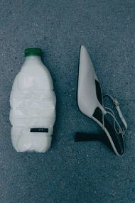 Skórzany pasek z klamrą Astral białe PATRIZIA PEPE