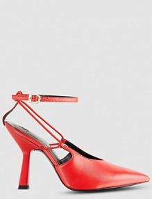 Skórzany pasek z klamrą Astral czerwone PATRIZIA PEPE