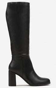 Czarne Casualowe Kozaki na Słupku Zindelina vices