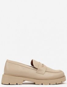 Beżowe Mokasyny na Platformie Ozdobione Paskiem Ilabine vices damskie