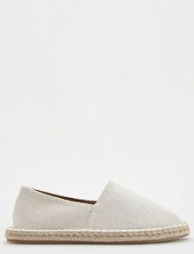 Bawełniane espadryle Reserved beżowe męskie 847AI-08X