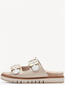 Klapki Tamaris białe damskie