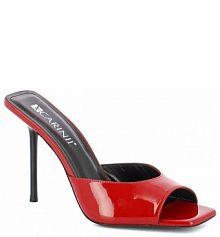 Klapki na szpilce Carinii czerwone