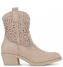 Botki na słupku Jenny Fairy beżowe 