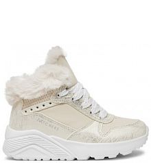 Botki Skechers écru dziecięce 