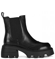 Botki na słupku Badura czarne 