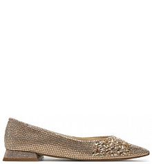 Półbuty Menbur złote damskie 