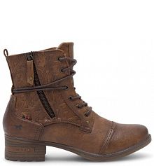 Botki na słupku Mustang brązowe 