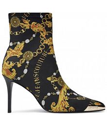 Botki na szpilce Versace Jeans Couture żółte 