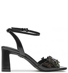 Sandały na słupku Buffalo czarne 