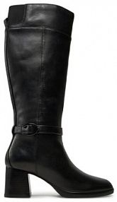 Botki na słupku Geox czarne 