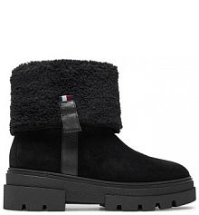 Botki Tommy Hilfiger czarne damskie 