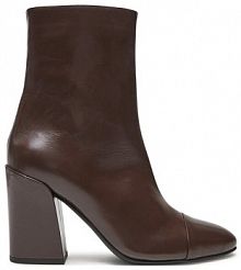 Botki na słupku Furla brązowe 