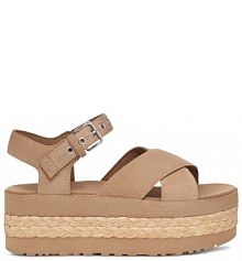 Sandały na koturnie Ugg brązowe 