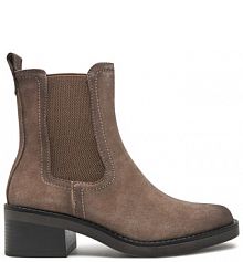 Botki na słupku Tamaris beżowe 