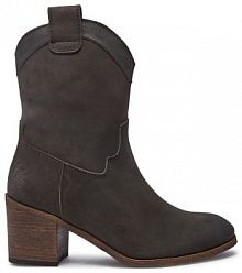 Botki na słupku Fly London brązowe 