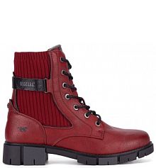 Botki Mustang czerwone damskie 