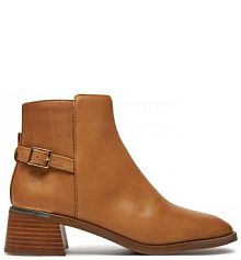 Botki na słupku Aldo brązowe 