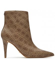 Botki na szpilce Guess beżowe 