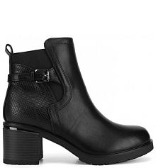 Botki na słupku Clara Barson czarne 