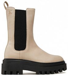 Botki Calvin Klein Jeans beżowe damskie 