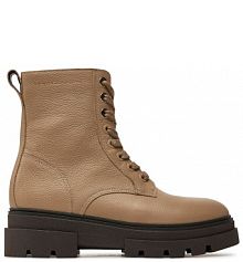 Botki Tommy Hilfiger beżowe damskie 