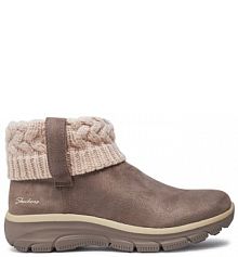 Botki Skechers brązowe damskie 