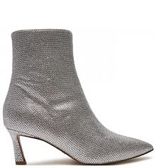 Botki na szpilce Steve Madden srebrne 