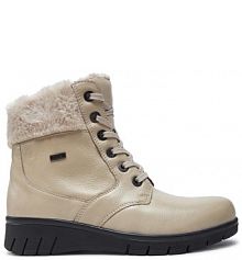 Botki Caprice écru damskie 