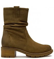 Botki na słupku Tamaris brązowe 