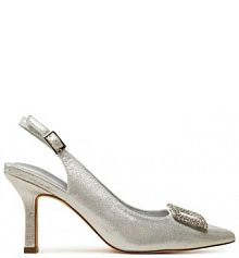 Sandały na szpilce Menbur srebrne 