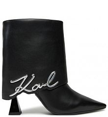 Botki na szpilce KARL LAGERFELD czarne 
