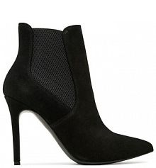 Botki na szpilce R.Polański czarne 