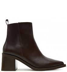 Botki na słupku R.Polański brązowe 