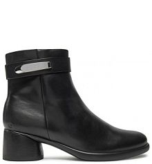 Botki na słupku ECCO czarne 