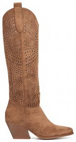 Kozaki na obcasie Jenny Fairy brązowe 