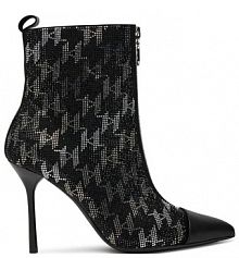 Botki na szpilce KARL LAGERFELD czarne 