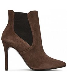 Botki na szpilce R.Polański brązowe 