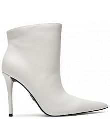 Botki na szpilce Steve Madden białe 